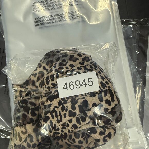 Entro Pants Women M Medium Beige Animal Print High Rise Flat Front Chino Casual - Picture 9 of 9